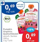 Quetschbeutel im Angebot bei budni in Stade Quetschbeutel Angebote von Pumpkin Organics bei budni Stade für 0,69 €
