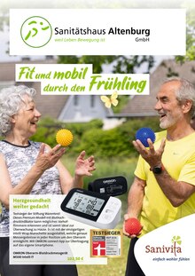 Aktueller Sanitätshaus Altenburg GmbH Prospekt "Fit und mobil durch den Frühling" Seite 1 von 6 Seiten