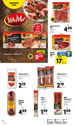 Prix et réduction Saucisson dans le prospectus Lidl en cours Offre Saucisson dans le catalogue Lidl du moment à la page 16