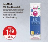 Aktuelle Milch Angebote bei V-Markt in Regensburg Aktuelles ESL Bio-Heumilch Angebot bei V-Markt in Regensburg ab 1,49 €