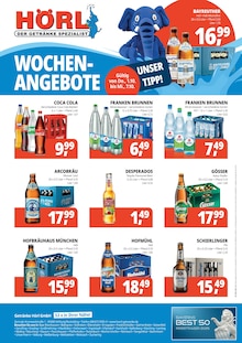 Cola im aktuellen Getränke Hörl Prospekt (Neumarkt (Oberpfalz)) Cola im Getränke Hörl Prospekt "HÖRL. DER GETRÄNKE SPEZIALIST" mit 4 Seiten (Neumarkt (Oberpfalz))