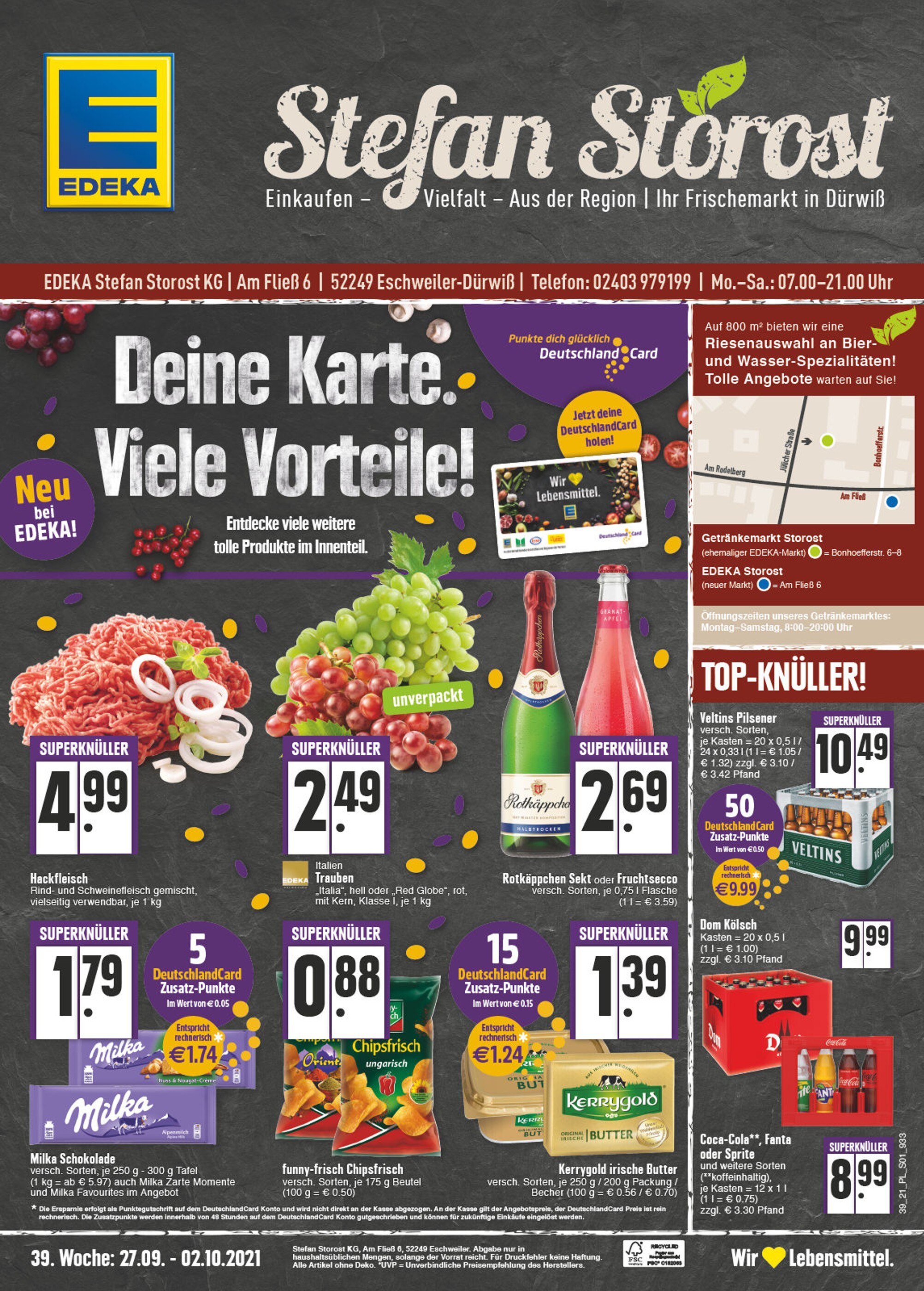 EDEKA Prospekt für Eschweiler mit 24 Seiten EDEKA Prospekt für Eschweiler: "Aktuelle Angebote", 24 Seiten, 27.09.2021 - 02.10.2021