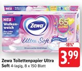 Toilettenpapier Ultra Soft Angebote von Zewa bei EDEKA Ulm für 3,99 €