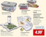 Hand-Vakuumierer/Vakuumierbehälter/-beutel bei Lidl im Prospekt "" für 4,99 €