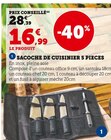 Sacoche de cuisinier 5 pieces - Hyper U à Le Havre Sacoche de cuisinier 5 pieces en promo chez Hyper U Le Havre à 16,99 €
