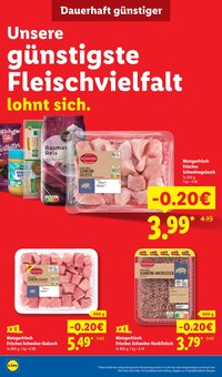 Fleisch im aktuellen Lidl Prospekt (Rostock) Fleisch im Lidl Prospekt "Der PreisfĂĽhrer macht Deutschland dauerhaft gĂĽnstiger!" mit 26 Seiten (Rostock)