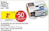 4 yaourts au lait entier nature - KER RONAN dans le catalogue Intermarché