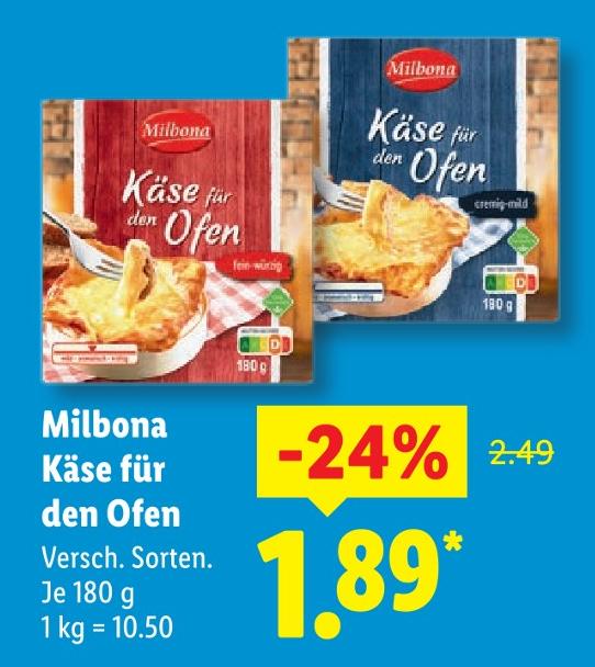 Käse für den Ofen cremig-mild