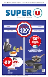 Promos Electroménager cuisine dans le catalogue "Les prix bas 100% français" de Super U à la page 1