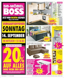 SB Möbel Boss Prospekt "JETZT WIRD RICHTIG GESPART!", 12 Seiten, 13.09.2025 - 13.09.2025 Aktueller SB Möbel Boss Prospekt, "JETZT WIRD RICHTIG GESPART!", mit Angeboten der Woche, gĂŒltig von 13.09.2025 bis 13.09.2025