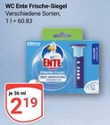 Frische-Siegel im Angebot bei GLOBUS in Kaiserslautern Frische-Siegel Angebote von WC Ente bei GLOBUS Kaiserslautern für 2,19 €