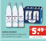Sprudel Angebote von Gerolsteiner bei Getränke Oase  für 5,49 €