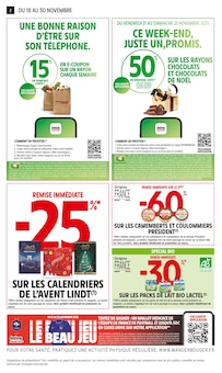 Prospectus Intermarché Contact de la semaine "2 + 1 OFFERT" avec 2 pages, valide du 18/11/2025 au 30/11/2025 pour Bolquère et alentours