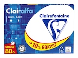 Clairefontaine CLAIRALFA - Ramette de 500 feuilles + 50 feuilles offertes - Clairefontaine dans le catalogue Bureau Vallée