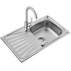 Evier à encastrer 1 bac en acier inoxydable Tekaway argent - Leroy Merlin - LEROY MERLIN à Strasbourg Evier à encastrer 1 bac en acier inoxydable Tekaway argent - Leroy Merlin en promo chez LEROY MERLIN Strasbourg à 129,00 €