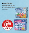 Eistee Pfirsich-Geschmack oder Kaugummi-Geschmack von Durstlöscher im aktuellen V-Markt Prospekt für 0,69 €