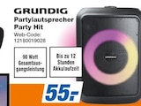Partylautsprecher Party Hit im Angebot bei expert in Hückelhoven Partylautsprecher Party Hit Angebote von Grundig bei expert Hückelhoven für 55,00 €