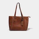 Sac cabas porté-épaule marron cognac femme à 29,99 € dans le catalogue La Halle