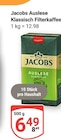 Auslese Klassisch Filterkaffee Angebote von Jacobs bei GLOBUS Bruchsal für 6,49 €