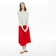 Lacoste Toulon - Pull à col rond en coton uni Promo Pull à col rond en coton uni dans le catalogue Lacoste "Toutes les silhouettes" à Toulon