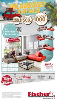 Kissen im aktuellen Polstermöbel Fischer Prospekt (Nürnberg) Kissen im Polstermöbel Fischer Prospekt "URLAUBSGELD FÜR ALLE" mit 34 Seiten (Nürnberg)