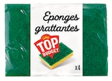 Eponges grattantes x 4 vertes - Top Budget dans le catalogue Intermarché Super