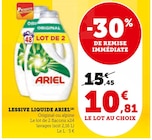 LESSIVE LIQUIDE ARIEL - ARIEL en promo chez Super U Hyères à 10,81 €