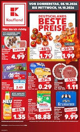 Supermarkt Prospekt von Kaufland Ahorntal Kaufland Prospekt: "Hier bin ich richtig", 70 Seiten, 08.10.2026 - 14.10.2026