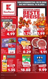 Kaufland Supermarkt Prospekt der aktuellen Woche mit 70 Seiten, gültig von 08.10.2026 bis 14.10.2026, in Ahorntal und Umgebung Aktueller Kaufland Supermarkt Prospekt in Ahorntal und Umgebung, "Hier bin ich richtig" mit 70 Seiten, 08.10.2026 - 14.10.2026