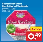 Unsere Rote Grütze auf Vanillesoße von Sachsenmilch im aktuellen Netto Marken-Discount Prospekt für 0,49 €