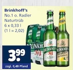 No.1 o. Radler Naturtrüb Angebote von Brinkhoff's bei Getränkewelt Mülheim für 3,99 €