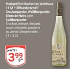 1112 – Elfhundertzwölf Grauburgunder im Angebot bei GLOBUS in Frechen 1112 – Elfhundertzwölf Grauburgunder Angebote von Markgräflich Badisches Weinhaus bei GLOBUS Frechen für 3,99 €