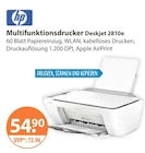 Multifunktionsdrucker Deskjet 2810e von HP im aktuellen V-Markt Prospekt für 54,90 €
