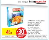 4 paniers feuilletés surgelés noix de saint jacques - Monique Ranou dans le catalogue Intermarché