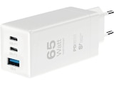 GaN 3-fach Schnellladegerät Universal, 100-240 Volt 65 W, Weiß von TECCUS im aktuellen MediaMarkt Saturn Prospekt für 25,99 €