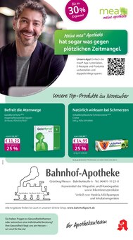 Aktueller mea - meine apotheke Prospekt "Unsere November-Angebote" Seite 1 von 4 Seiten