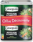 Petits pois & carottes - CASSEGRAIN en promo à 5,16 € chez Supermarchés Match Petits pois & carottes - CASSEGRAIN dans le catalogue Supermarchés Match