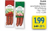 Aktuelle Mettwurst Angebote bei diska in Erfurt Aktuelles Kabanos Angebot bei diska in Erfurt ab 1,99 €