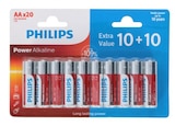 LOT DE 20 PILES LR06 AA - PHILIPS - Netto à Angers LOT DE 20 PILES LR06 AA - PHILIPS en promo chez Netto Angers à 5,99 €