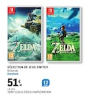 Sélection de jeux Switch - Nintendo - E.Leclerc Sélection de jeux Switch - Nintendo à 51,49 € dans le catalogue E.Leclerc