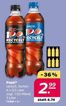 Cola von Pepsi im aktuellen NETTO mit dem Scottie Prospekt für 2.99€