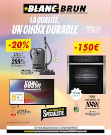 Catalogue Blanc Brun de la semaine 19, "LA QUALITÉ, UN CHOIX DURABLE", page 1, 12/05/2025 - 14/06/2025 Prospectus Blanc Brun en cours, "LA QUALITÉ, UN CHOIX DURABLE", page 1 sur 8