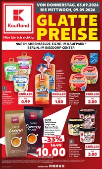 Gebäck Angebot im Kaufland Prospekt, gültig von 03.09.2026 bis 09.09.2026 Gebäck Angebot im aktuellen Kaufland Prospekt auf Seite 1