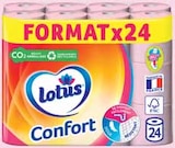 PAPIER HYGIÉNIQUE CONFORT ROSE X24 - LOTUS dans le catalogue Intermarché