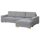 3er-Sofa mit Récamiere rechts/Lejde grau/schwarz mit Récamiere rechts/Lejde grau/schwarz Angebote von SÖRVALLEN bei IKEA Herne für 1.299,00 €