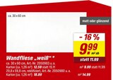 Wandfliese „weiß“ im Angebot bei toom Baumarkt in Troisdorf Wandfliese „weiß“ Angebote bei toom Baumarkt Troisdorf für 12,59 €