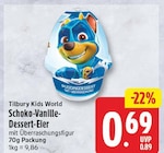 Schoko-Vanille-Dessert-Eier im Angebot bei WEZ in Herford Schoko-Vanille-Dessert-Eier Angebote von Tilbury Kids World bei WEZ Herford für 0,69 €