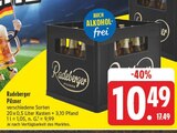 Pilsner im Angebot bei E center in Jena Pilsner Angebote von Radeberger bei E center Jena für 10,49 €