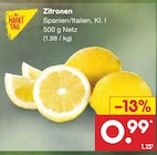 Zitronen bei Netto Marken-Discount im Ribnitz-Damgarten Prospekt für 0,99 €