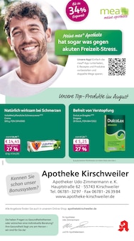 mea - meine apotheke Prospekt der KW 32 "Unsere August-Angebote" Aktueller mea - meine apotheke Prospekt "Unsere August-Angebote" Seite 1 von 4 Seiten